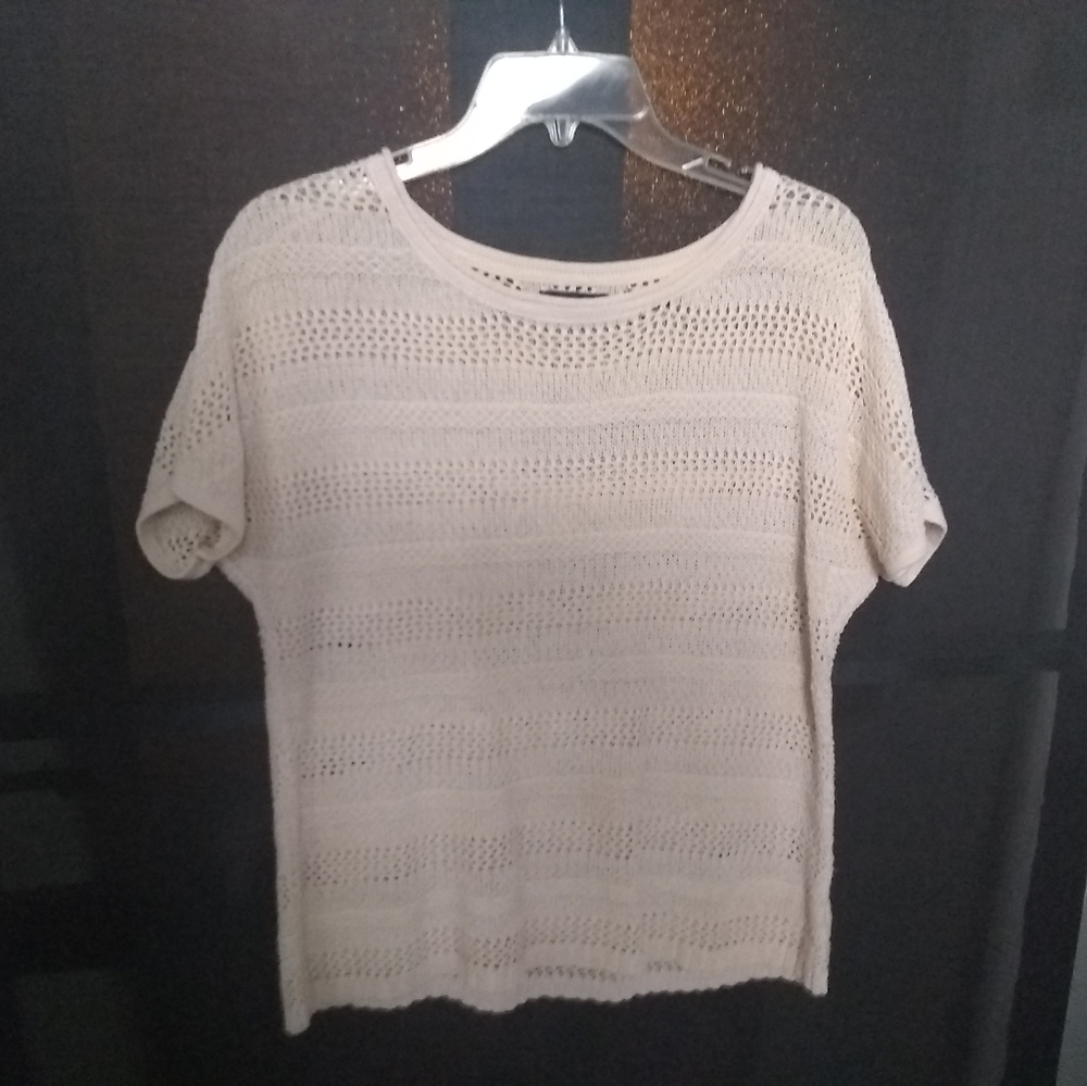 Cream knit blouse